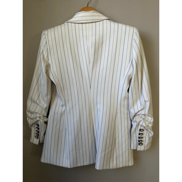 Veronica Beard Battista Dickey Jacket Womens 4 Dove Multi Pinstripe Blazer New - Picture 12 of 13